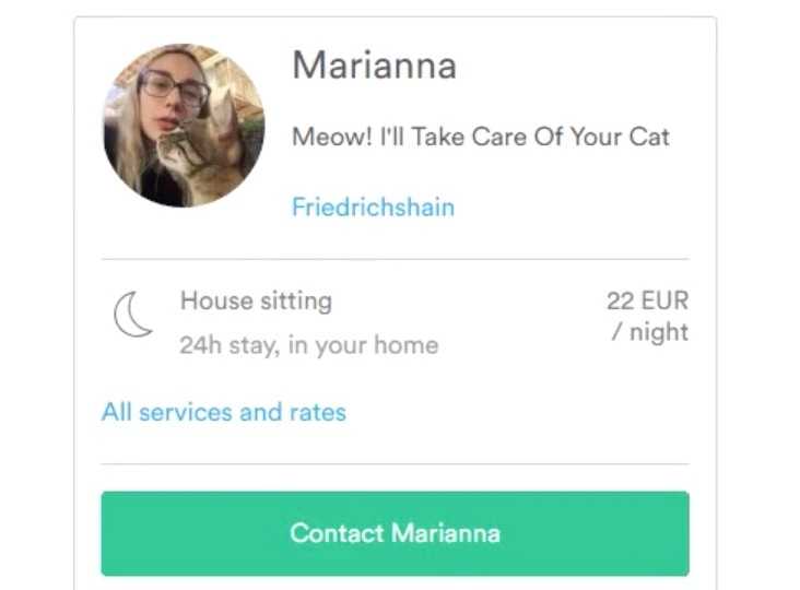 Pawshake pet sitter details