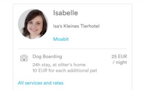Pawshake pet sitter profile