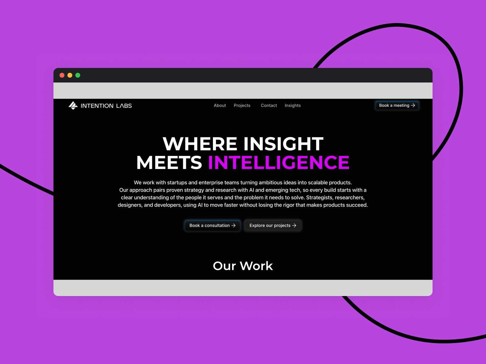 Intention Labs's product screenshot