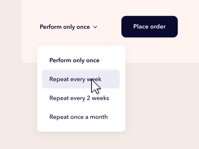 Userbrain interface: Select repeat user test interval
